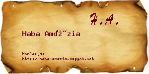 Haba Amázia névjegykártya